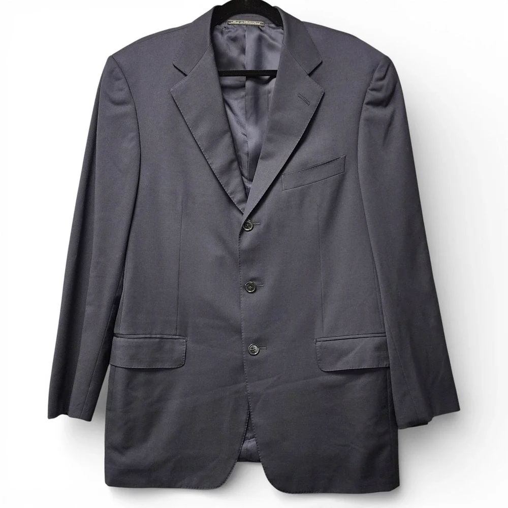 Ermenegildo Zegna Blazer Mens EU 50R (US 40R) Dark Blue Wool Made in Switzerland